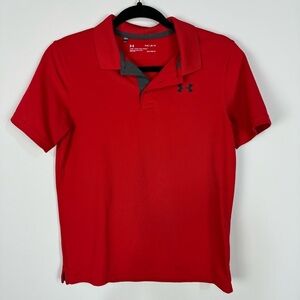Under Armour red kids polo short sleeve top